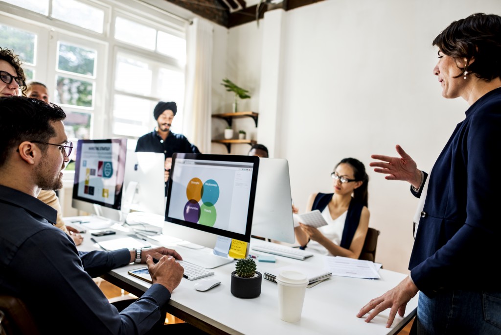 employees at an office setup