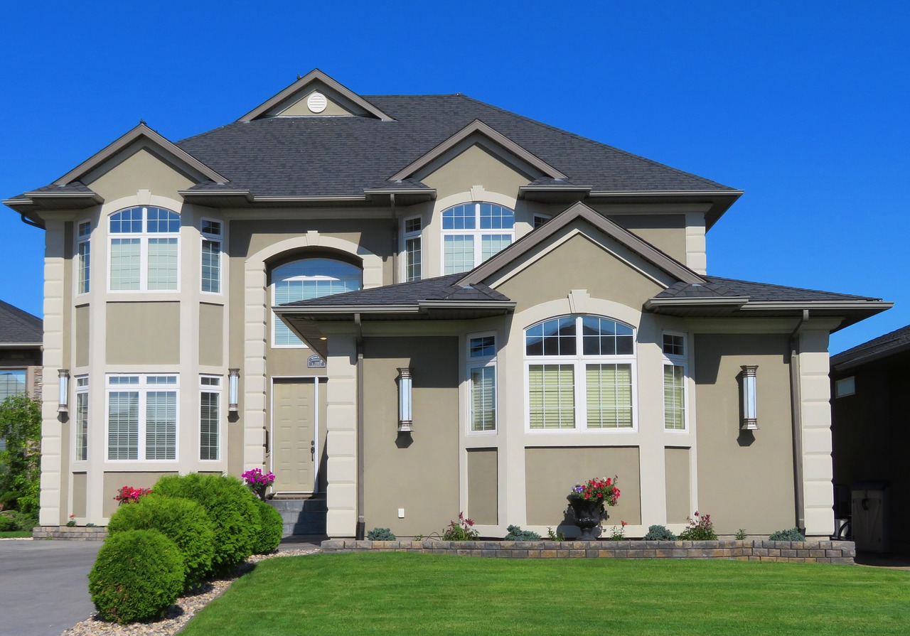 big house with nice lawn