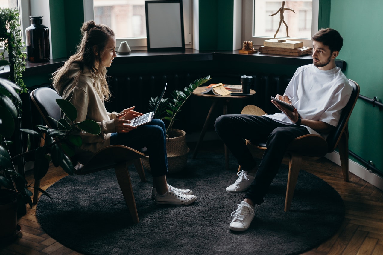 two people having an interview