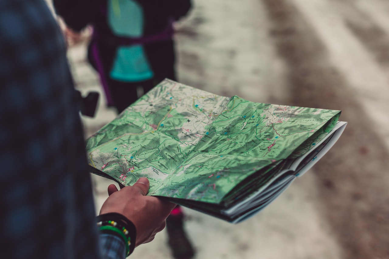 man holding a map