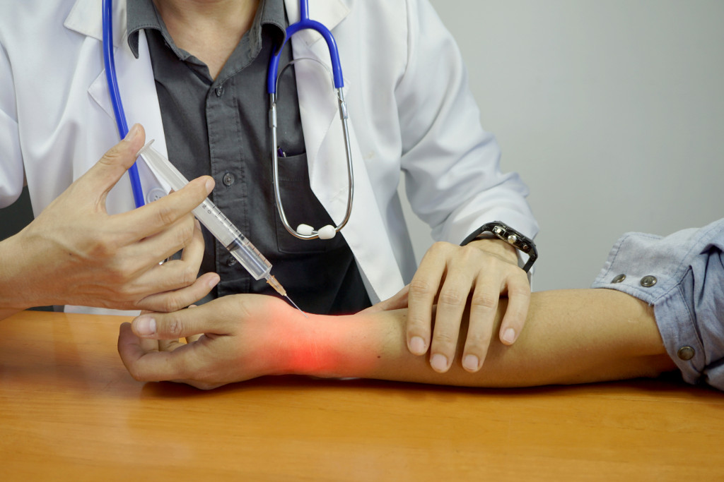 person getting a vaccine