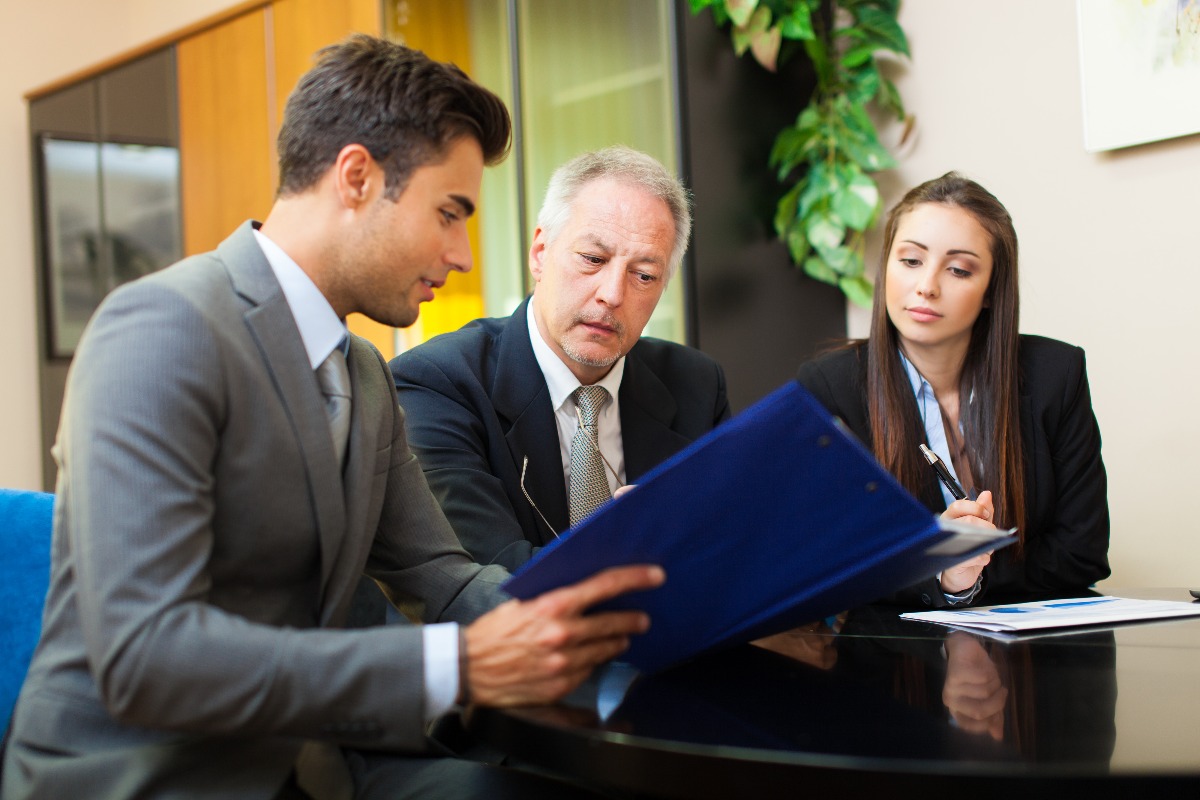 employees in a meeting